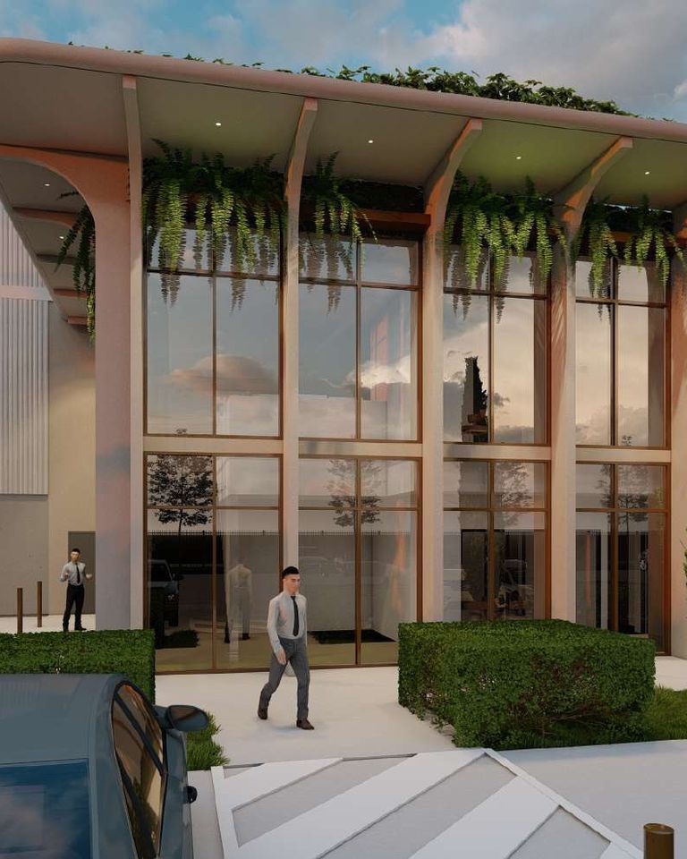 Swanbank, Ipswich — the office entry canopy, concept render