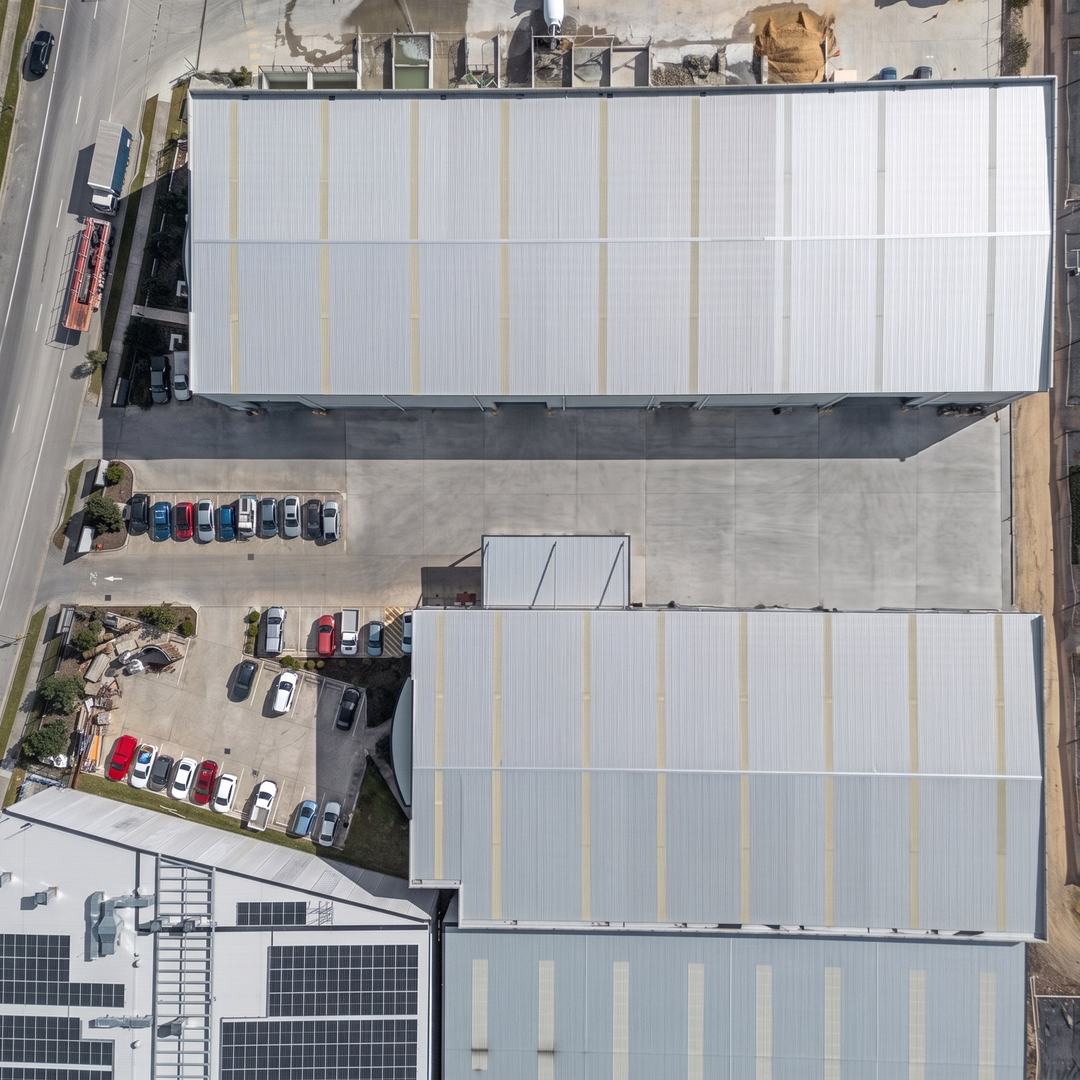 Yatala, Gold Coast — roof planes and the solar array from directly above
